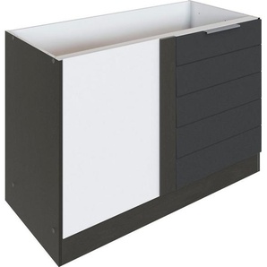HELD MÖBEL Eckunterschrank Luhe 120 cm breit, hochwertige MDF-Fronten mit waagerechter Lisene
