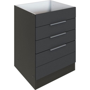 HELD MÖBEL Kochfeldumbauschrank Luhe 60 cm breit, hochwertige MDF-Fronten mit waagerechter Lisene