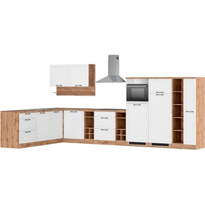 Kochstation Küche KS-Lana, Stellbreite 240/420 cm, wahlweise mit E-Geräten