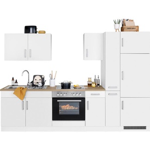 HELD MÖBEL Küchenzeile Gera, mit E-Geräten, Breite 300 cm B: weiß Küchenzeilen Geräten -blöcke Küchenmöbel