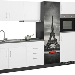 HELD MÖBEL Küchenzeile Paris, mit E-Geräten, Breite 280 cm, wahlweise mit Induktionskochfeld