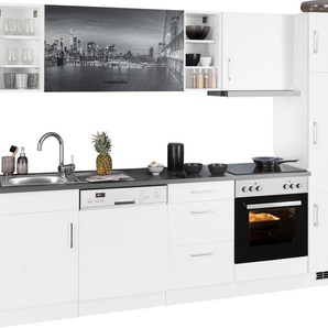 HELD MÖBEL Küchenzeile Paris, mit E-Geräten, Breite 280 cm
