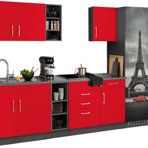 HELD MÖBEL Küchenzeile Paris, ohne E-Geräte, Breite 390 cm