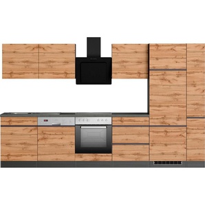 Kochstation Küche KS-Riesa, Stellbreite 330 cm, wahlweise mit oder ohne E-Geräte
