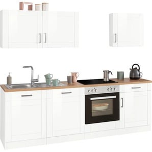 HELD MÖBEL Küchenzeile Tinnum, ohne E-Geräte, Breite 240 cm B: weiß Küchenzeilen mit Geräten -blöcke Küchenmöbel