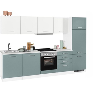 HELD MÖBEL Küchenzeile Visby, mit E-Geräten, Breite 300 cm inkl. Kühlschrank und Geschirrspüler