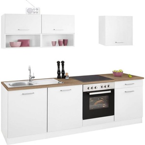 HELD MÖBEL Küchenzeile Visby, ohne E-Geräte, Breite 240 cm für Geschirrspülmaschine
