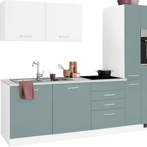 HELD MÖBEL Küchenzeile Visby, ohne E-Geräte, Breite 270 cm für Kühlschrank und Geschirrspüler