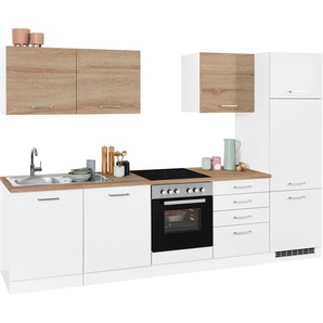 HELD MÖBEL Küchenzeile Visby, ohne E-Geräte, Breite 300 cm für Kühlschrank