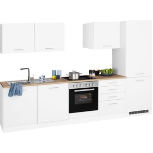 HELD MÖBEL Küchenzeile Visby, ohne E-Geräte, 300 cm, für Kühl/Gefrierkombination und Geschirrspüler