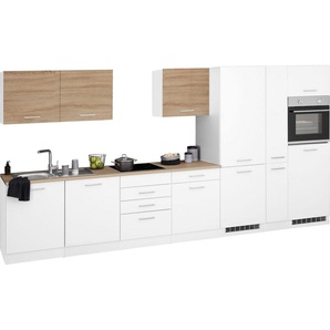 HELD MÖBEL Küchenzeile Visby, ohne E-Geräte, Breite 390 cm für Kühl/Gerfrierkombination