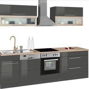 Kochstation Küchenzeile KS-Wien, Breite 270 cm, wahlweise mit E-Geräten