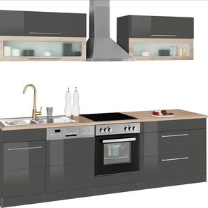 HELD MÖBEL Küchenzeile Wien, ohne E-Geräte, Breite 270 cm B: grau Küchenzeilen mit Geräten -blöcke Küchenmöbel