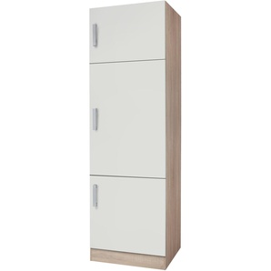Kühlumbauschrank HELD MÖBEL Toronto, Höhe 200 cm Schränke Gr. B/H/T: 60 cm x 200 cm x 58 cm, 3 St., beige (vanillefarben, sonoma eiche) Kühlschrankumbauschränke