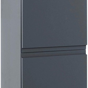 Midischrank HELD MÖBEL Cardiff Schränke Gr. B/H/T: 40 cm x 130 cm x 35 cm, 2 St., grau (graphitfarben) Bad-Midischränke Hochschrank Breite 40 cm, mit Softclose-Funktion