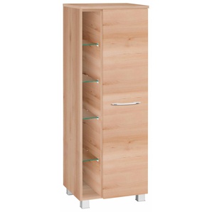 Midischrank HELD MÖBEL Portofino Schränke Gr. B/H/T: 45 cm x 122 cm x 35 cm, 1 St., braun (buchefarben) Bad-Midischränke Badmöbelserien