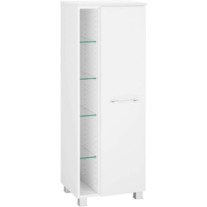 Midischrank HELD MÖBEL Portofino Schränke Gr. B/H/T: 45 cm x 122 cm x 35 cm, 1 St., weiß (weiß, weiß) Bad-Midischränke Badmöbelserien