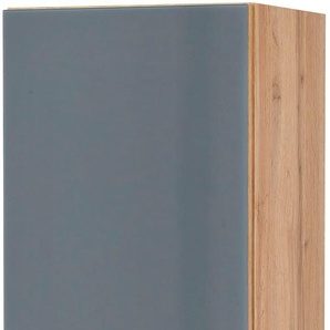Seitenschrank HELD MÖBEL Horki Schränke Gr. B/H/T: 40 cm x 180 cm x 35 cm, 2 St., grau Bad-Hochschränke Bad-Seitenschrank Badmöbelserien 40 cm breit, mit Schubkasten
