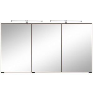 HELD MÖBEL Spiegelschrank Trento, Badezimmerschrank, Badmöbel Breite 120 cm, mit 3D-Effekt, Spiegeltüren, inklusive LED-Beleuchtung