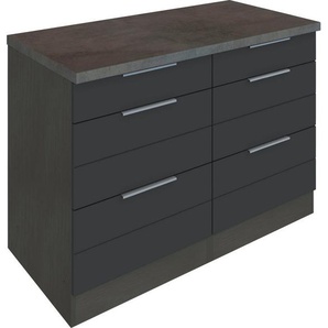 HELD MÖBEL Unterschrank Luhe 120 cm breit, für viel Stauraum, MDF-Fronten mit waagerechter Lisene