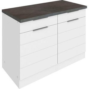 HELD MÖBEL Unterschrank Luhe 120 cm breit, für viel Stauraum, MDF-Fronten mit waagerechter Lisene