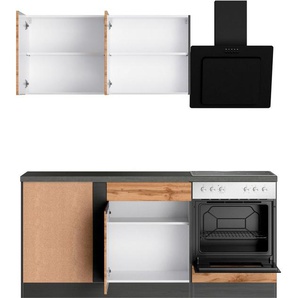 Kochstation Küche KS-Riesa, Stellbreite 240x180 cm, wahlweise mit oder ohne E-Geräte