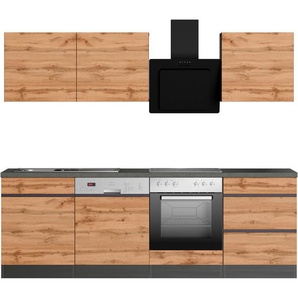 Kochstation Küche KS-Riesa, Stellbreite 340x150 cm, wahlweise mit oder ohne E-Geräte