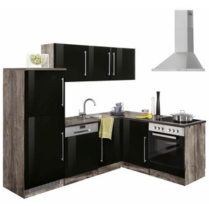 Kochstation Winkelküche KS-Samos, mit E-Geräten, Stellbreite 230 x 170 cm