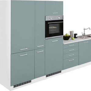 HELD MÖBEL Winkelküche Visby, ohne E-Geräte, 390x180 cm, für Kühl/Gefrierkombi und Geschirrspüler
