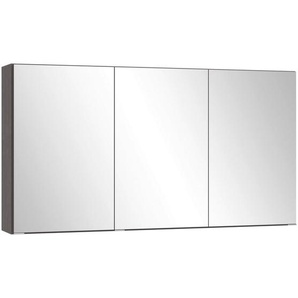Held Spiegelschrank, Graphit, Glas, 6 Fächer, 120x64x20 cm, Made in Germany, Badezimmer, Badezimmerspiegel, Spiegelschränke