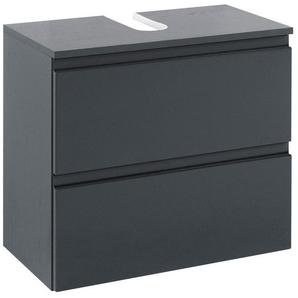 Held Waschbeckenunterschrank Held Möbel Cardiff, Graphit, Holzwerkstoff, 1 Schubladen, 60x53x35 cm, Made in Germany, hängend, Badezimmer,