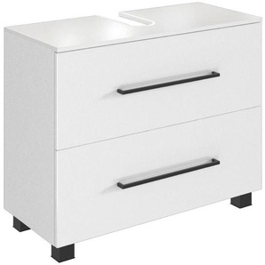 Held Waschbeckenunterschrank Held Möbel Luzern, Weiß, Metall, 1 Schubladen, 70x54x35 cm, Made in Germany, stehend, hängend, Badezimmer, Badezimmerschränke, Waschbeckenunterschränke
