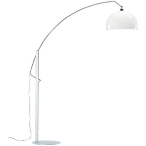 Helestra Bogenleuchte Doro , Weiß, Chrom , Metall, Kunststoff , 40x190 cm , mit Schalter , Lampen & Leuchten, Innenbeleuchtung, Stehlampen, Bogenlampen