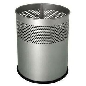 Helit - Papierkorb the dot 25,7 x 32,1 cm (d. x h) 15 Metall Farbe: grau 1 Sortierfach