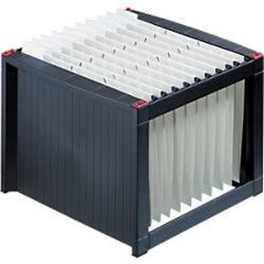 helit the rack Hängemappenbox DIN A4 40 Mappen Kunststoff Schwarz H61100