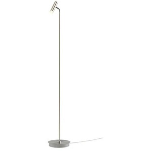 HELL-höllisch gutes Licht LED-Stehleuchte 1-flammig Nickel-matt - silber - Materialmix - 140 cm | Möbel Kraft