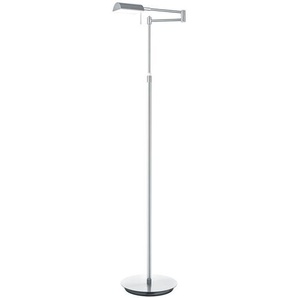 Hell Led-Stehleuchte , Nickel , Kunststoff , F , 145 cm , Lampen & Leuchten, Innenbeleuchtung, Stehlampen, Stehlampen Dimmbar