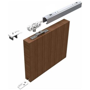 Helm - Schiebetürsystem 73 80 kg 2100 mm EV1 eloxiert Holztüren ab 20 mm Komplettset 910 -1100 mm Wandmontage