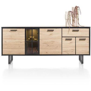 Henders & Hazel Avalon Sideboard mit LED 4 Türen+1 Lade+1 Glastür