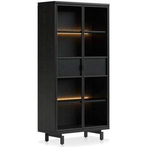Henders & Hazel Ridgefield Vitrine 2 Glastüren+2 Schubladen+LED