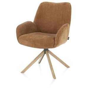 Henders & Hazel Riley Armlehnstuhl 4-Fuß Gestell + drehbar Stoff