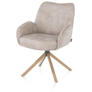 Henders & Hazel Riley Armlehnstuhl 4-Fuß Gestell + drehbar Stoff