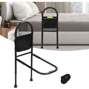 Hengda - Bettgitter Aufstehhilfe Bett, Höhenverstellbar Haltegriffe Für Senioren Pflegebett Zubehör, mit Ablagetasche&Sensorlicht