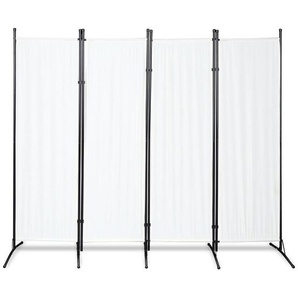Hengda - Paravent 4 fach Outdoor Trennwand Homestyle Balkon Garten Raumteiler verlängerbar Beige
