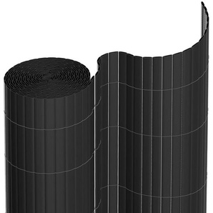 Hengda - pvc Sichtschutzmatte Sichtschutzzaun Balkonsichtschutz Windschutz Sichtschutz für Zaun Balkon grau 140 x 500 cm