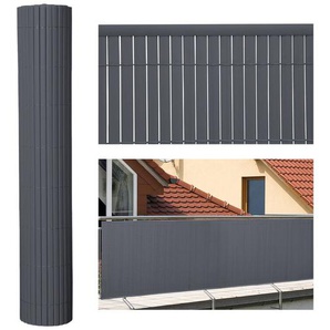 Hengda - pvc Sichtschutzmatte Sichtschutzzaun Sichtschutz für Zaun Balkon Windschutz Grau 140x700cm