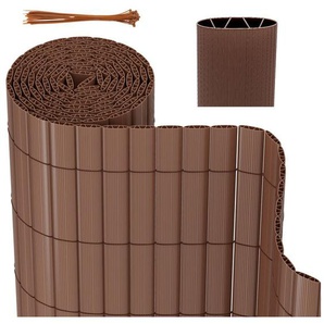 Hengda - pvc Sichtschutzmatte Sichtschutzzaun Sichtschutz für Zaun Garten Wetterfest Braun 90x1000cm