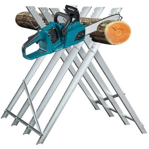 Hengda - Sägebock Metall verzinkt 150kg Belastbarkeit 80x81x80cm Holzschneidebock Sägehilfe Holzsägebock Sägegestell Säge Kettensägebock