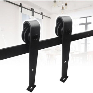 Hengda - Schiebetürbeschlag set 6.6FT/200cm Schiebetürsystem Schiebetür Montageset inklusive Laufschiene