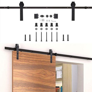 Hengda - Schiebetürsystem Schiebetürbeschlag Set 150kg Bodenführungsrolle Türführung Montageset Laufschiene Glas/Holztür Schiebetür 200cm
